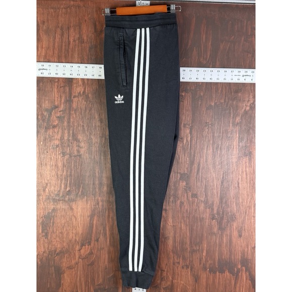 Adidas Classics 3-Stripe Fleece Jogger Pants‎ Black Zip Pocket GN3458 Men Medium - Picture 1 of 8